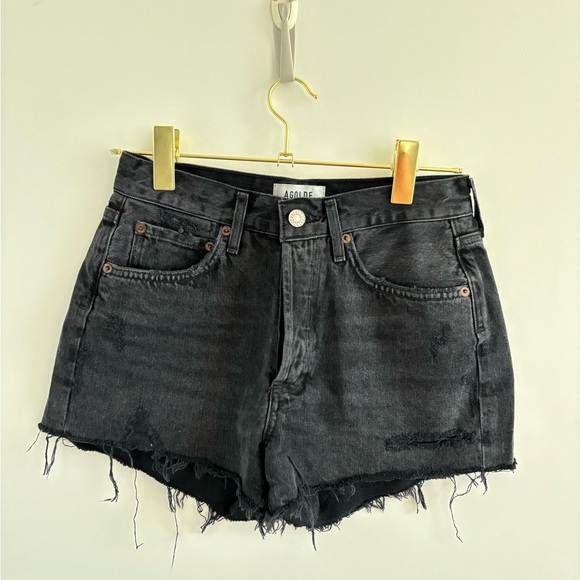 Agolde black parker shorts - Picture 3 of 5
